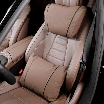 Same Model Headrest Car Neck | Headrest - k-type-chestnut-brown-1-headrest-1-lumbar-support