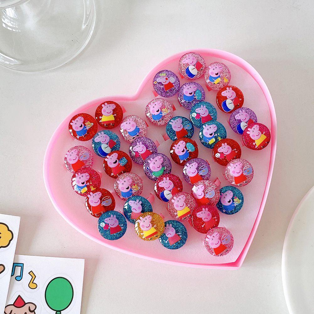 Nuevo anillo para niños sirena anillo para niños una caja de anillos de joyas para niñas juego de juguetes para niñas