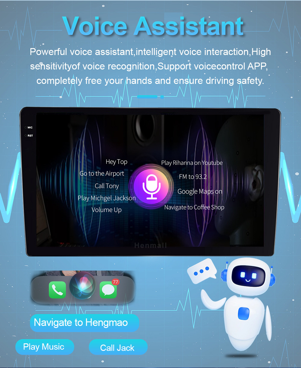 Qualcomm Modified Car Audio Dsd Audio Decoding Full Metal Frame 7-Inch 9inch 10inch Versatile Car Central Control