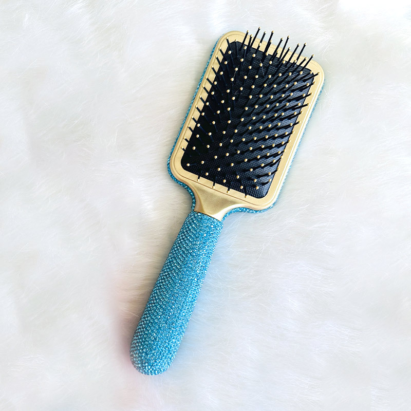 Pein de bolsa de aire ligero de lujo de mango largo creativo de diamante antiestático pein de masaje de cabello de aire de cabello de fabricación directa venta transfronteriza