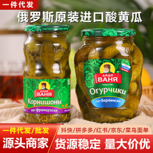 俄罗斯酸黄瓜罐头进口瓦尼亚老爹腌黄瓜下饭菜泡菜咸菜西餐沙拉