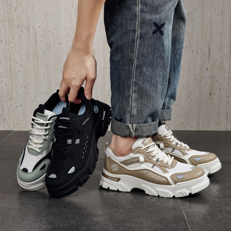 2026 New Men's Thick-Soled Dad Shoes, Breathable Mesh Sports Shoes, Trendy Casual Shoes, Men's Fashionable Versatile Shoes