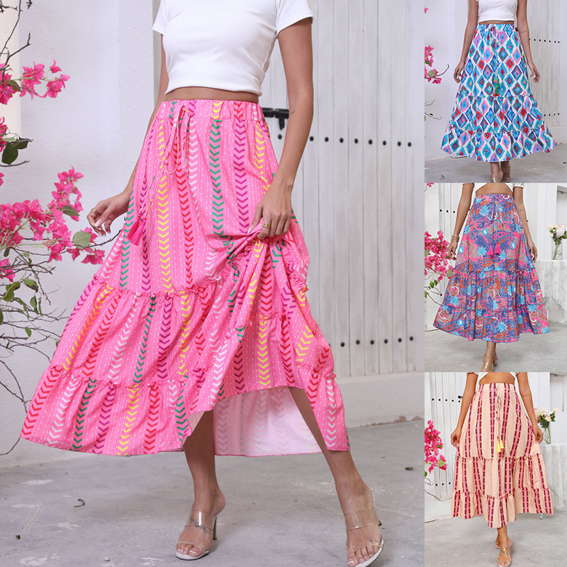 Cross-border Foreign Trade European And American Women's Clothing 2025 Summer Bohemian Beach Holiday Style Large_ecoleips.com