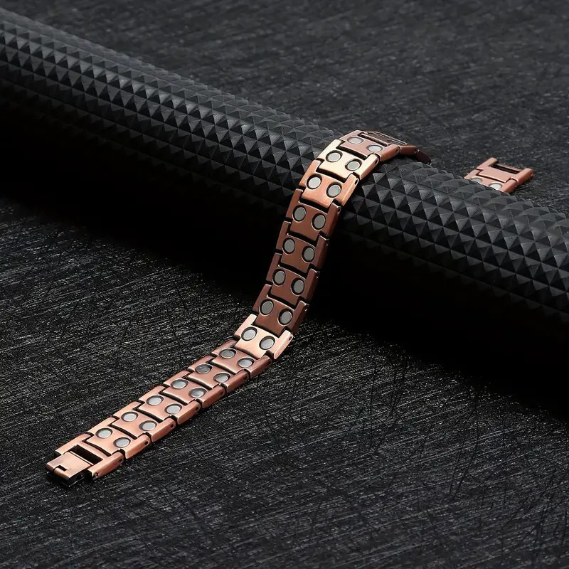 Cross-Border Hot-Selling Bronze-Colored Magnetic Eco-Energy Bracelet Men's Jewelry Wholesale in Stock Suitable for Anniversary Celebrations