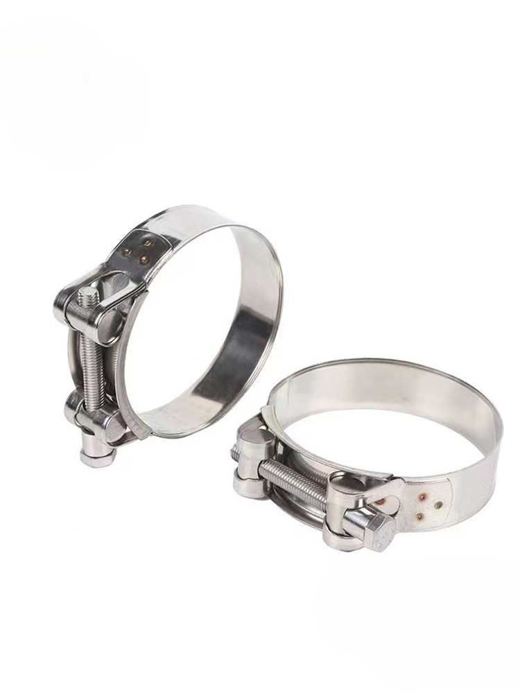 201 / 304 acero inoxidable fuerte abrazadera de garganta abrazadera de tipo europeo abrazadera de abrazadera fija de tubo tornado a mano abrazadera de tubo de cabeza única