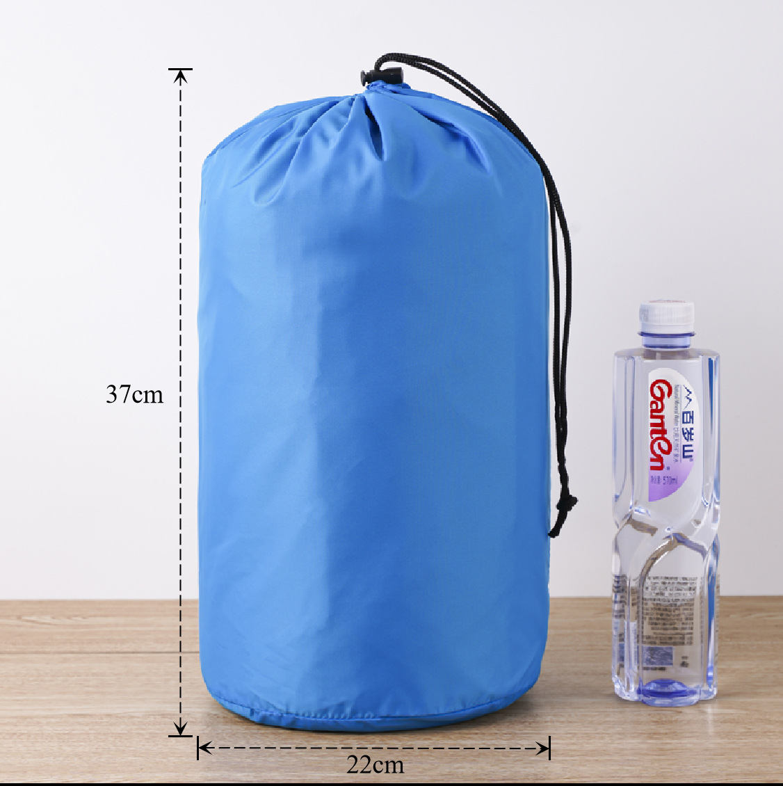 Bolsa de cuerda de nylon impermeable cilíndrica de plumón para ropa doméstica de poliéster bolsa de almacenamiento bolsa de embalaje bolsillo de paquete de contracción image 82
