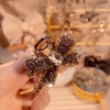 Crab pin with bow, bangs for princess, hairpins, sophisticated hair accessory, hairgrip, Korean style, diamond encrusted