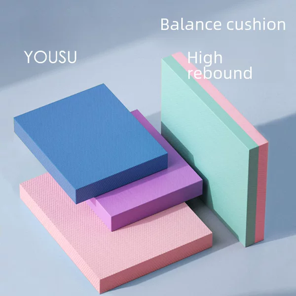 Enlarged and Thickeneded Balance Mat Tpe Fitness Abdominal Wheel Kneeling Mat Flat Sports Training Yoga Foam Mat High Rebound