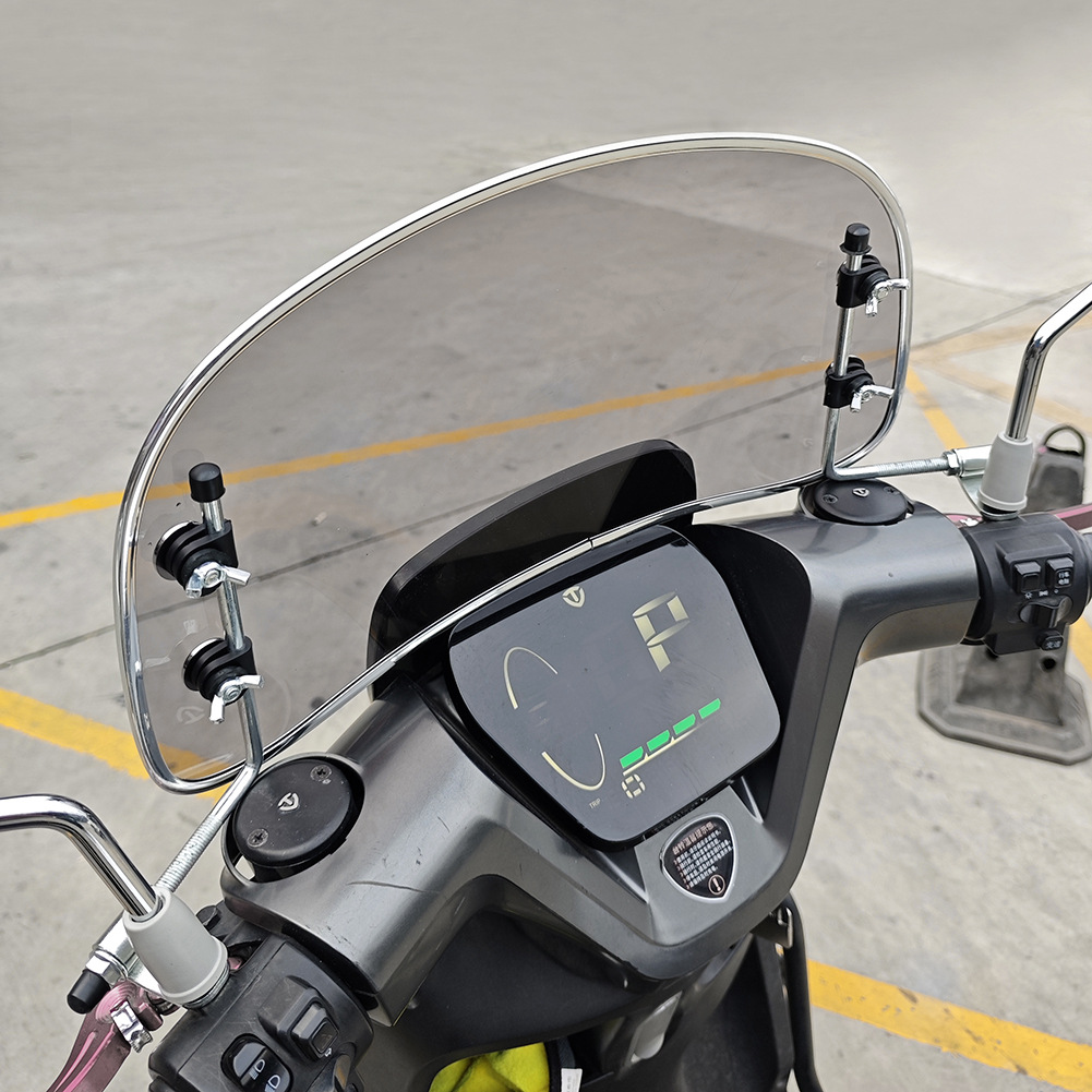 Suitable for Retro Modified Height-Increasing Small Windshields for Niu, Tailg, Yadea, and Aima Scooters, Retro Motorcycle Front Windscreen