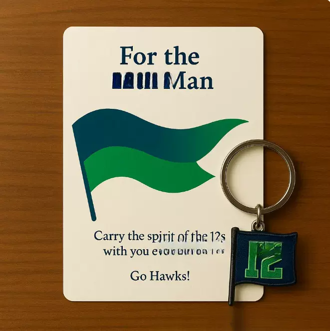 跨境新款12th Fan Keychain老鹰队第十二届粉丝钥匙扣