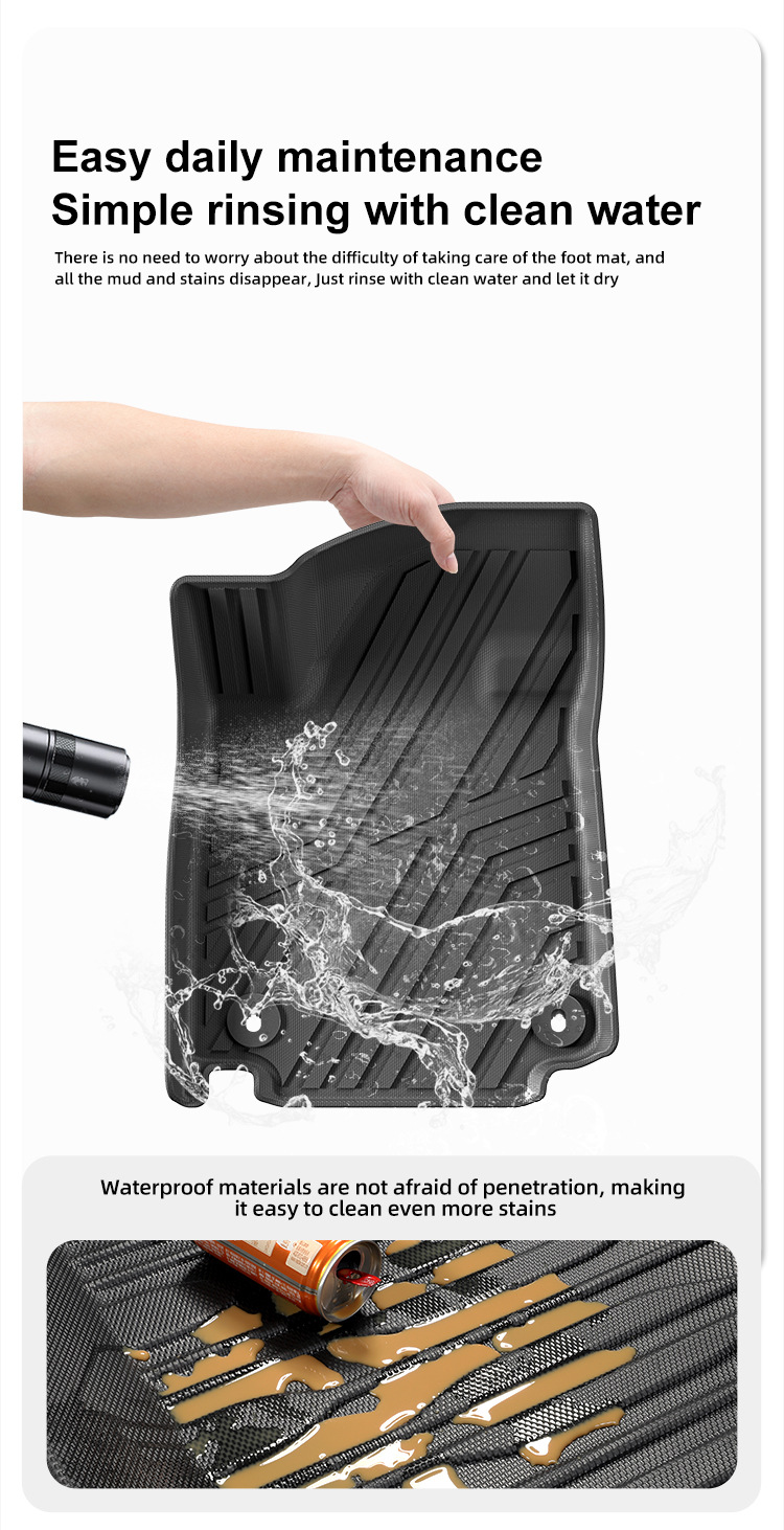 TPE Car Floor Mats for 23-25 Hyundai IONIQ 6 + Trunk Mat