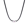 Brand necklace with bow, trend accessory, advanced choker, high-quality style