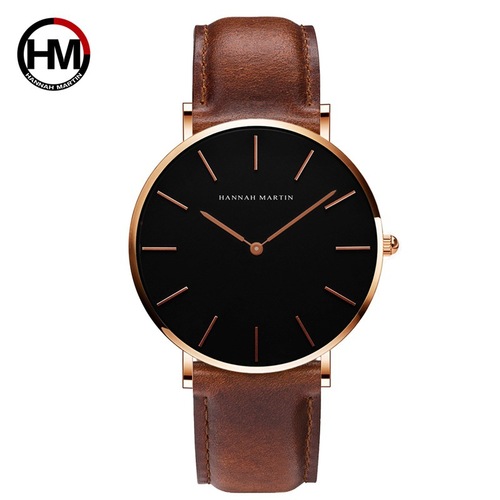 40mm Japanese Quartz Waterproof Men's Casual Cross-border Bestselling Simple Strap Watch Wholesale