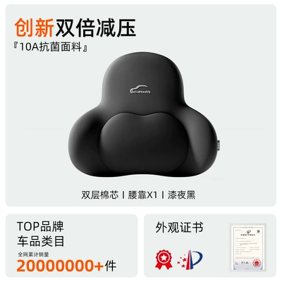 Headrest — Car Headrest and Lumbar - 10a-antibacterial-lumbar-support-i-638yg-1-b-paint-night-black