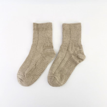 女士高束口亚麻运动中筒袜 透气耐磨排汗防臭雨露麻袜linen socks