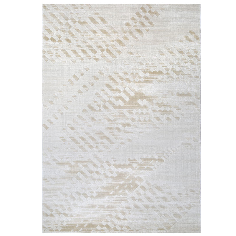 Alfombra sala de estar resistente a la suciedad fácil de cuidar sensación de alta calidad moderna simple crema gruesa hotel tejido impermeable geometría