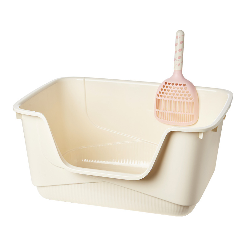 Lavabo de arena personalizado para gatos de gran tamaño anti-salpicaduras inodoro para gatos Big Mac extragrande lavabo engrosado para gatos con pala de arena para gatos