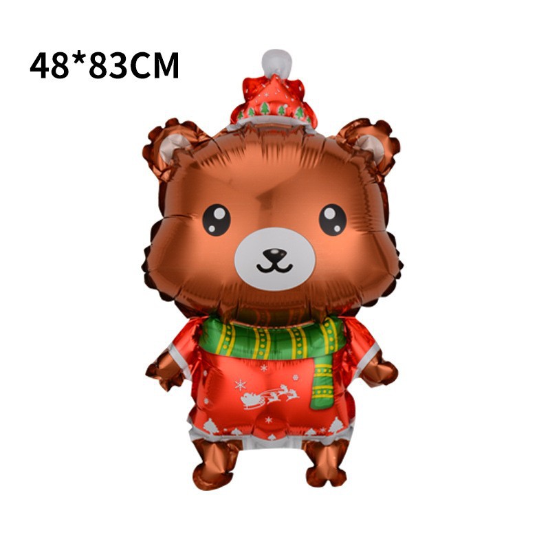 Navidad globo de dibujos animados especial en forma de película de aluminio globo Santa Claus Feliz Navidad decoración Nochebuena decoración suministros