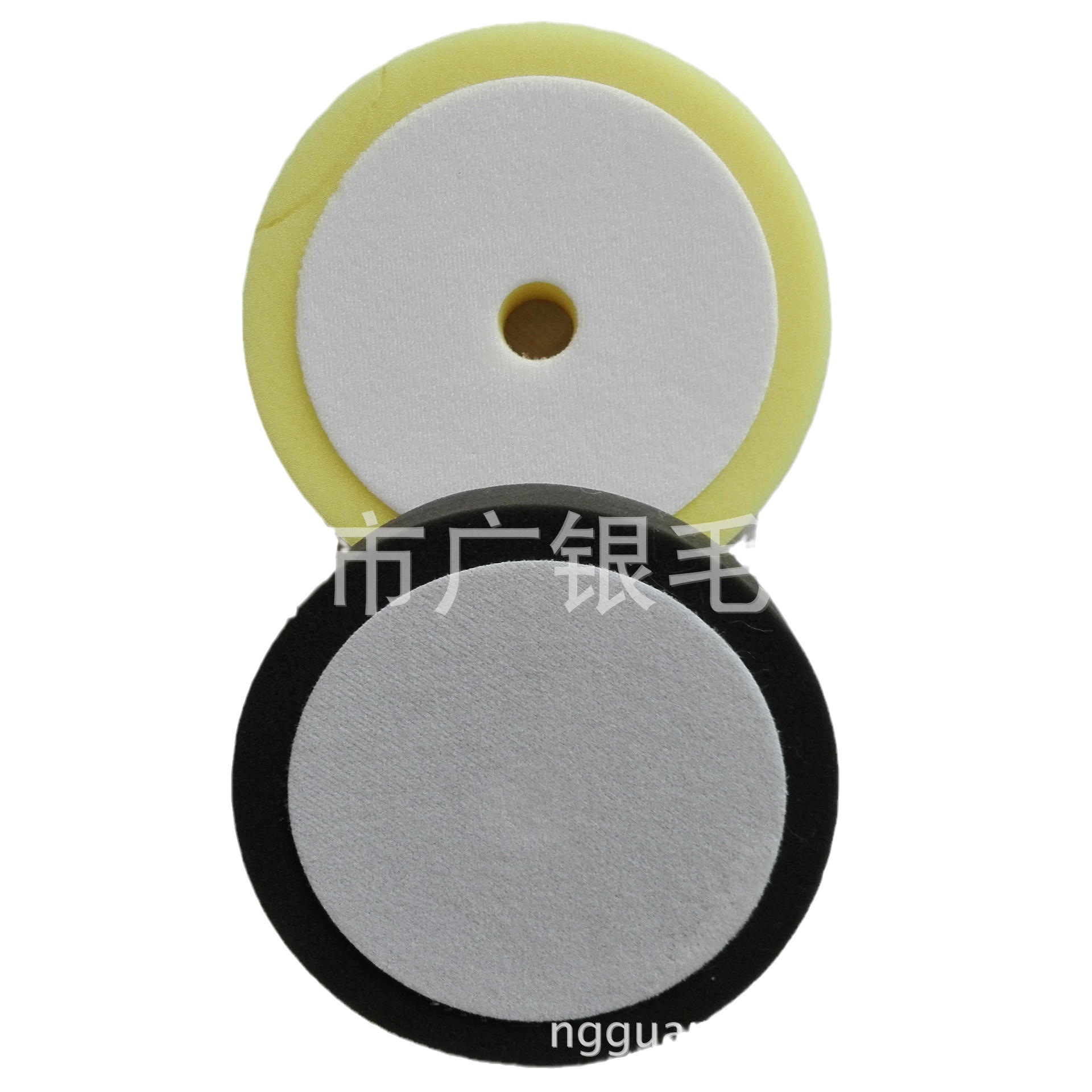 6寸还原海绵轮进口海绵打蜡研磨封釉抛光轮羊毛球背绒 圆盘自粘盘