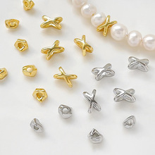 14k包金保色打结球隔珠小碎石隔片diy手作手链项链耳饰串珠配件