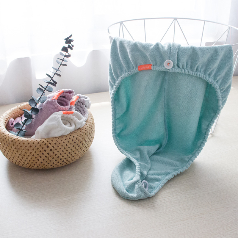 Direct From The Manufacturer: Tech-fiber Quick-dry Absorbent Cap, No Need For Blow-drying, Waffle-pattern Gift Hair_voghion.com