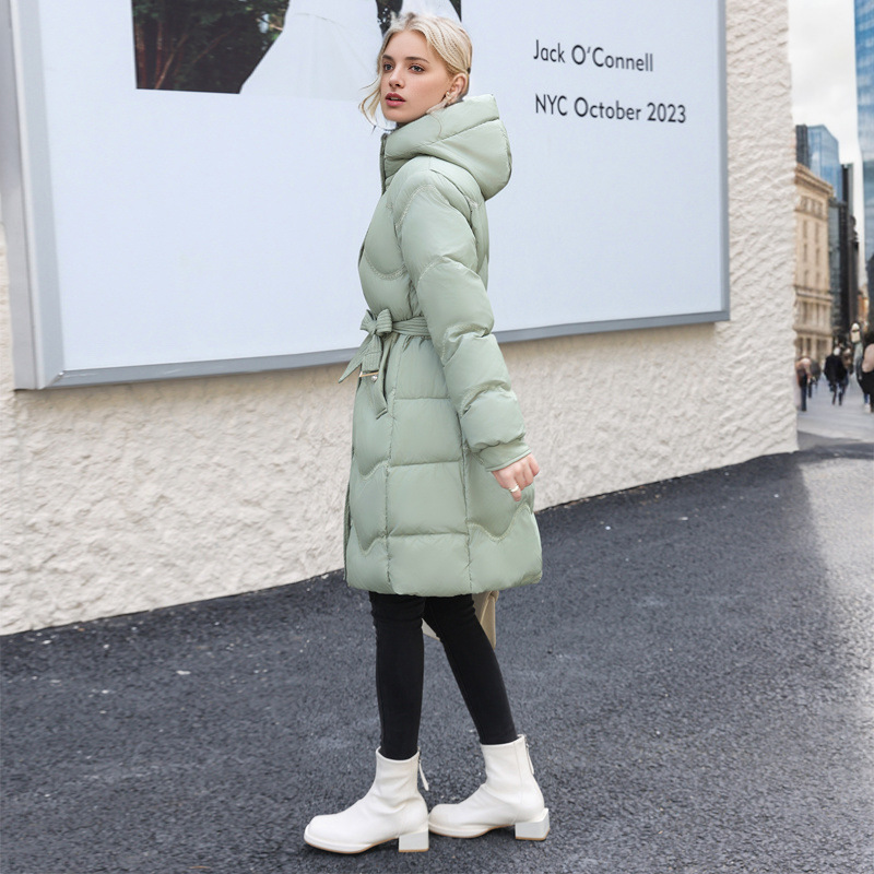 Women's Winter Coat Mid Length Warm Cotton Padded Jacket Trendy_voghion.com