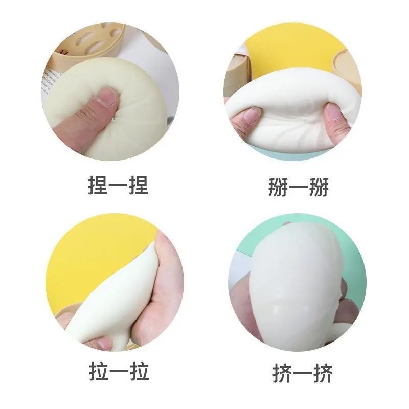 Creative stress-relief fake steamed buns stress-relief magic large steamed buns squeeze fun realistic xiaolongbao slow rebound stress-relief toy