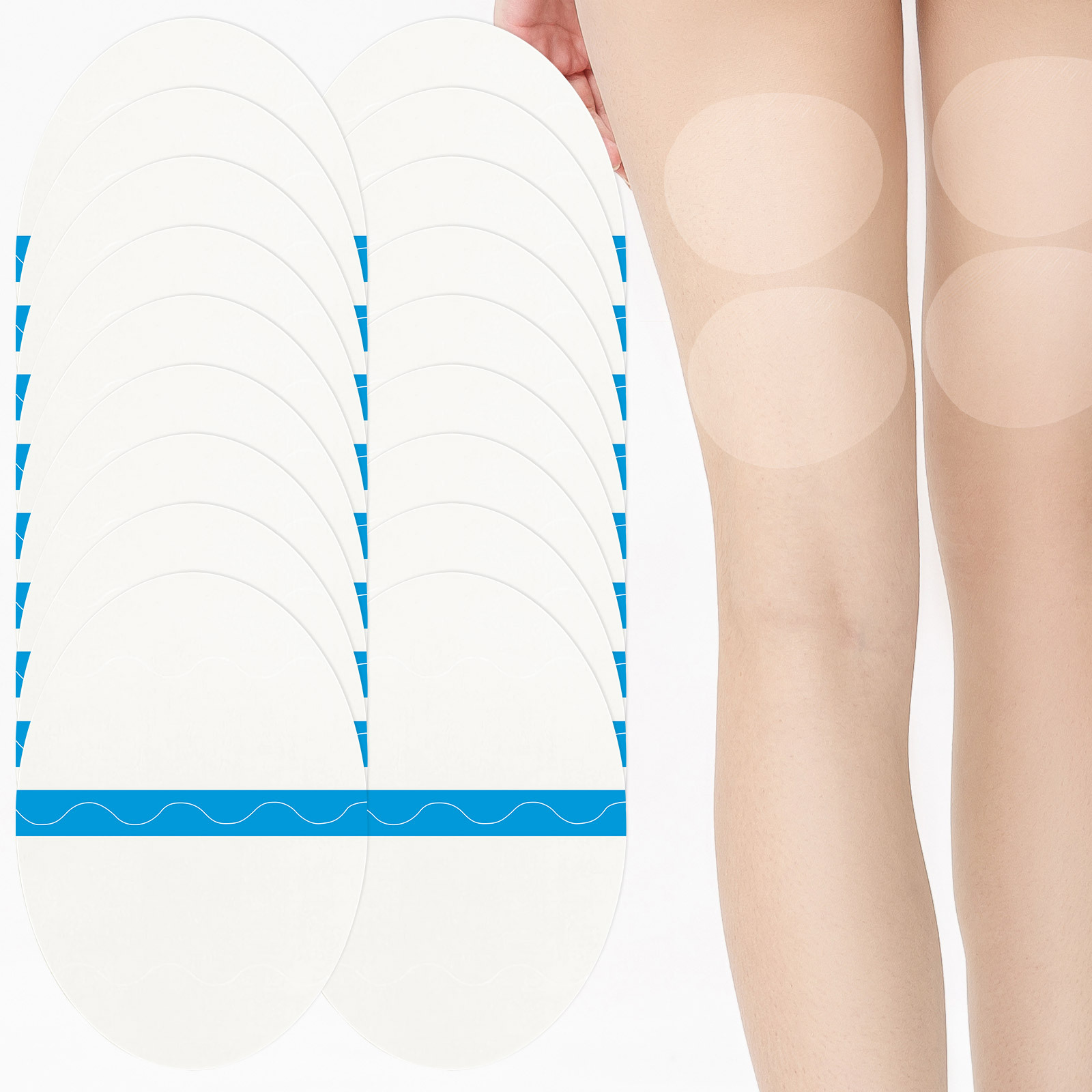 SEFUDUN Thigh Anti-wear Sticker Transparent Invisible Anti-friction Sticker Thigh High Elastic Leg Protection Knee Random Sticker 5