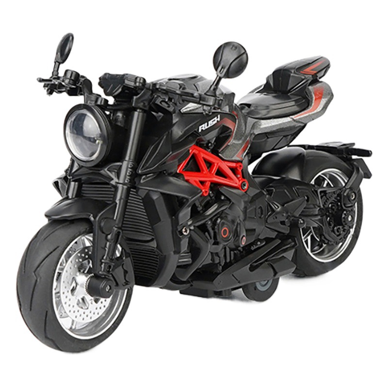 Coche de policía de juguete para niños coche de aleación con música ligera simulación motocicleta juguete para niños regalo de cumpleaños