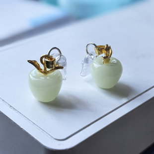 Luminous Apple Pendant Suitable for iPhone Apple Mobile Phone Data Port Type-C Charging Port Dust Plug with Hole