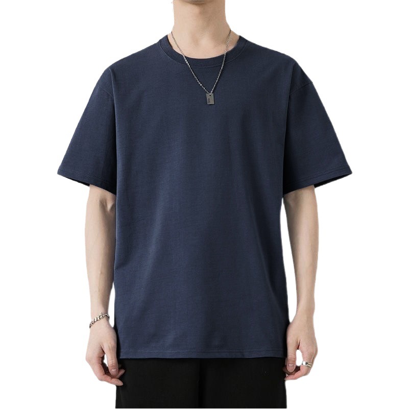 Camiseta de manga corta para hombre, holgada, de cinco cuartos, a la moda, verano 2025, nueva, estilo influencer de internet, sencilla, con estampado.
