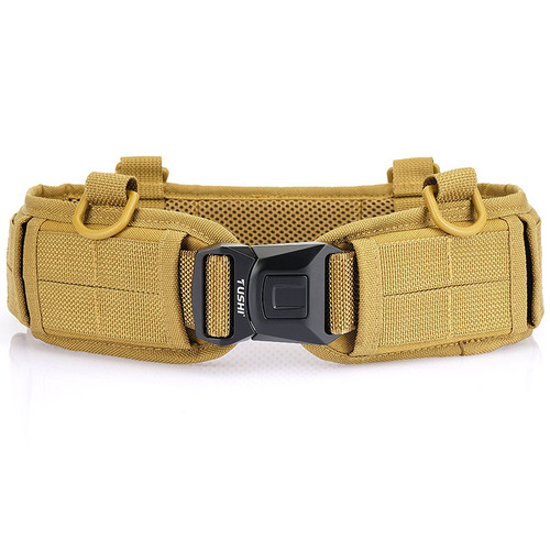 Outdoor tactical belt for men and women, multifunctional quick-drying buckle girdle training nylon canvas CS suit girdle belt