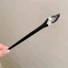 4# чёрный сливовый цвет, заколка