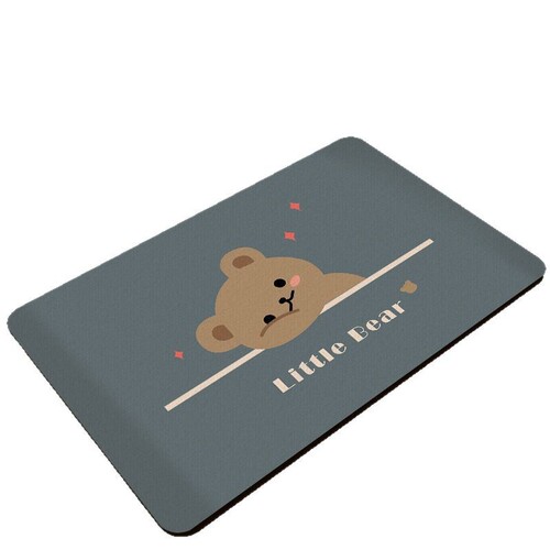 Cartoon-style household diatomaceous earth bath mat, absorbent quick-dry anti-slip mat, durable and easy to clean bathroom mat