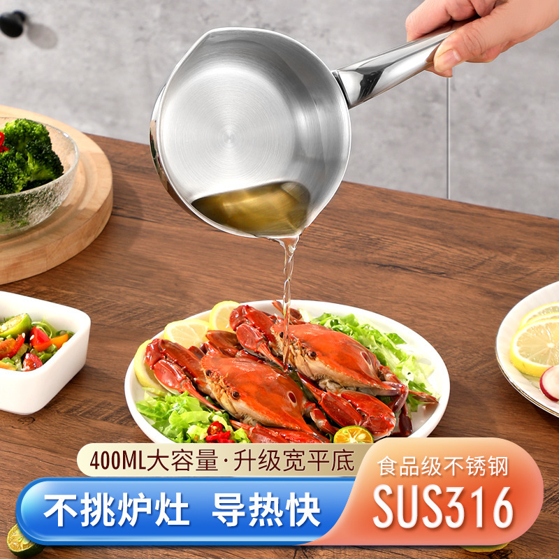 304ステンレスのミニフライパンの鋼の柄は油をかけます。|undefined