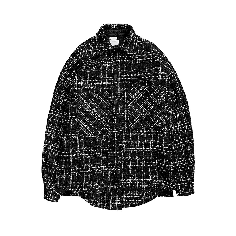 Yimi moda | Chaqueta de hombre primavera casual abrigo estilo japonés coreano moda estilo de Hong Kong marca de moda Plaid ins abrigo