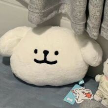 可爱线条小狗毛绒玩偶枕头午睡床上娃娃生日礼物情侣in风抱枕云朵