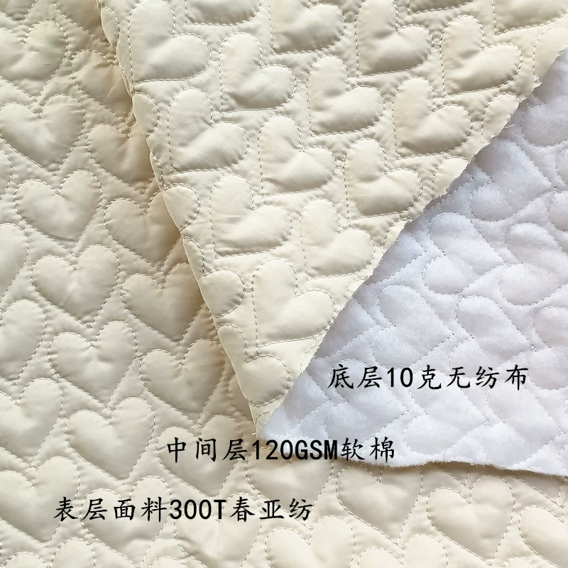 Chunya Textiles Wired Embroidery Slot Soft Cotton 300T Heart -shaped Computer Embroidery Flower Cotton Cotton Cotton Cotton Clover Cotton