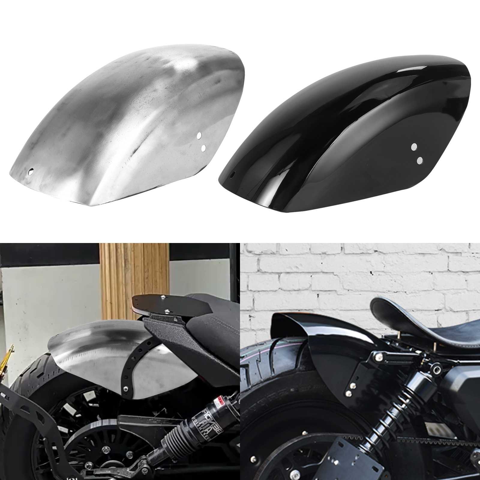 Harley 883 XL1200 X48 modified bobber board rear fender rear mud tile rear tail mud tile metal