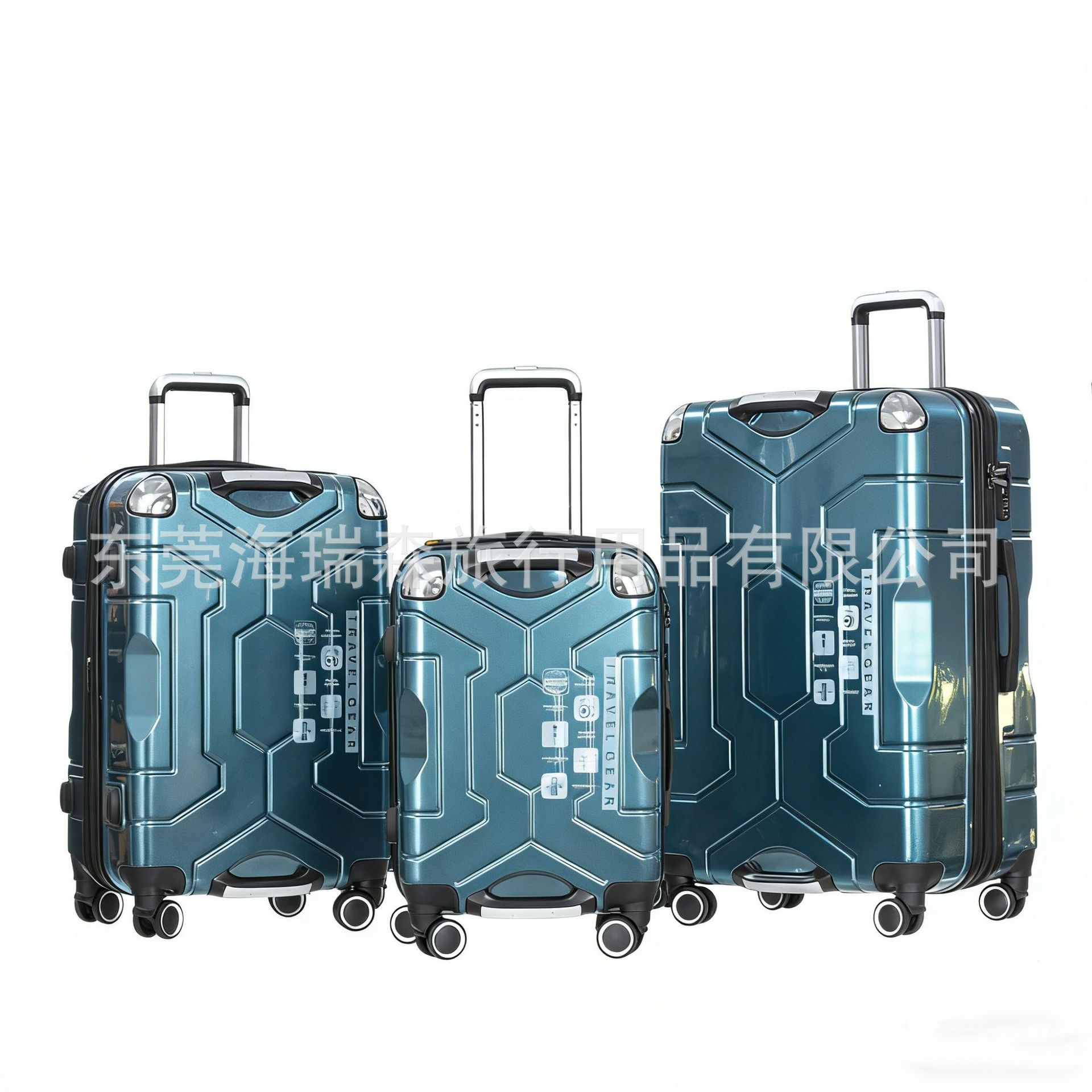 튼튼하고 내구성 있는 남대학생용 여행가방, 이중 손잡이, 대용량, 3종 세트, 트롤리 케이스, 방폭 지퍼 여행가방