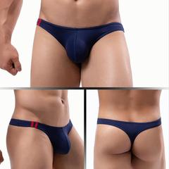 Men's Wholesale U-Shape Ultra-Thin Ice Silk Nylon Super Stretch Low-Waist Trendy Sexy Men's Underwear T-String Pouch E044