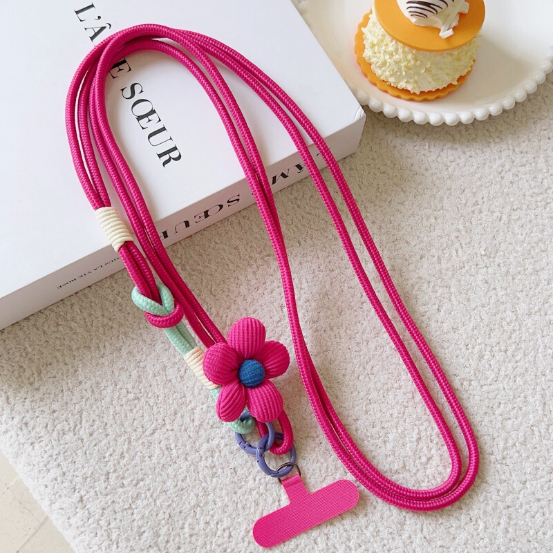 Suitable for all kinds of mobile phone shell accessories long rope slung shoulder strap gasket strong color large card hanging pendant jewelry