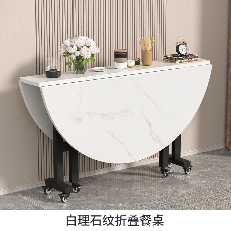 折叠圆桌家用小户型可折叠式餐桌简易10人饭桌可移动带转盘大圆桌|undefined