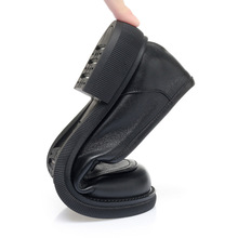 全牛皮真皮女单鞋低跟新款春秋英伦风软底漆皮小皮鞋平底乐福鞋女