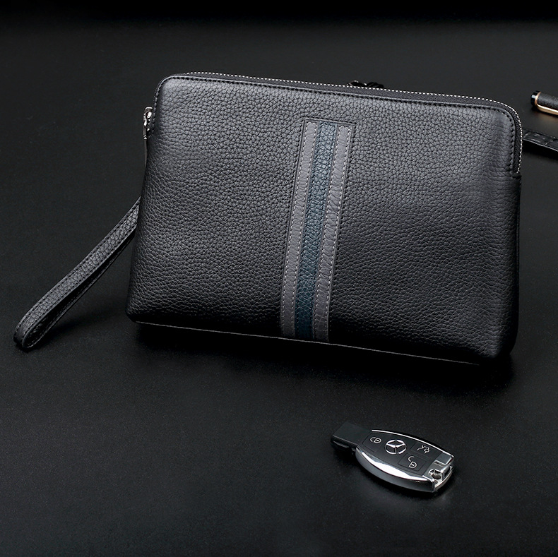 Men's Genuine Leather Large Capacity Clutch Bag