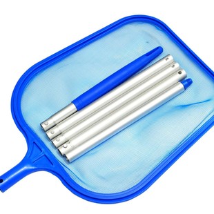 Cross-border in stock swimming pool cleaning standard type with Rod shallow water Leaf net 5-section aluminum rod shallow net detachable five-section Rod net