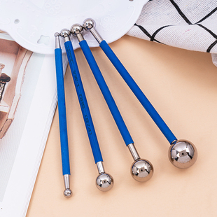 Flip sugar carving steel ball 4 Pack 8 ball DIY indentation pen clay soft pottery cake baking dessert tools