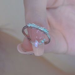 微鑲蝴蝶結戒指女款輕奢小眾設計高級感指環活口食指戒送女友禮物