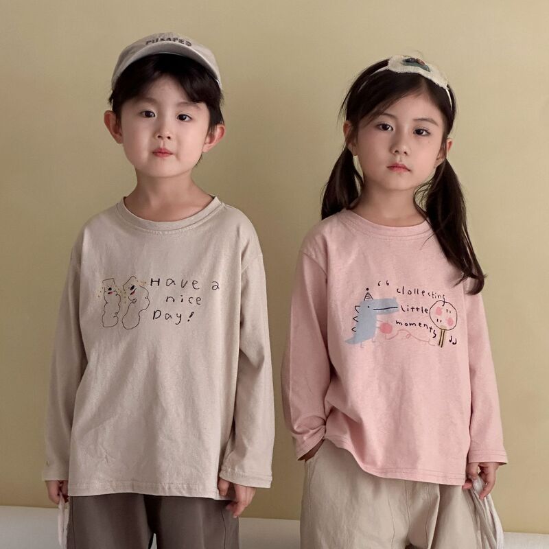 Children's Long-Sleeved T-Shirt Pure Cotton All-Class a Spring and Autumn Girls' 2026 New Style Loose-Fitting Boys' Autumn Clothing Baby Tops Children's Long-Sleeved T-Shirt Pure Cotton All-Class a Spring and Autumn Girls' 2026 New Style Loose-Fitting Boys' Autumn Clothing Baby Tops