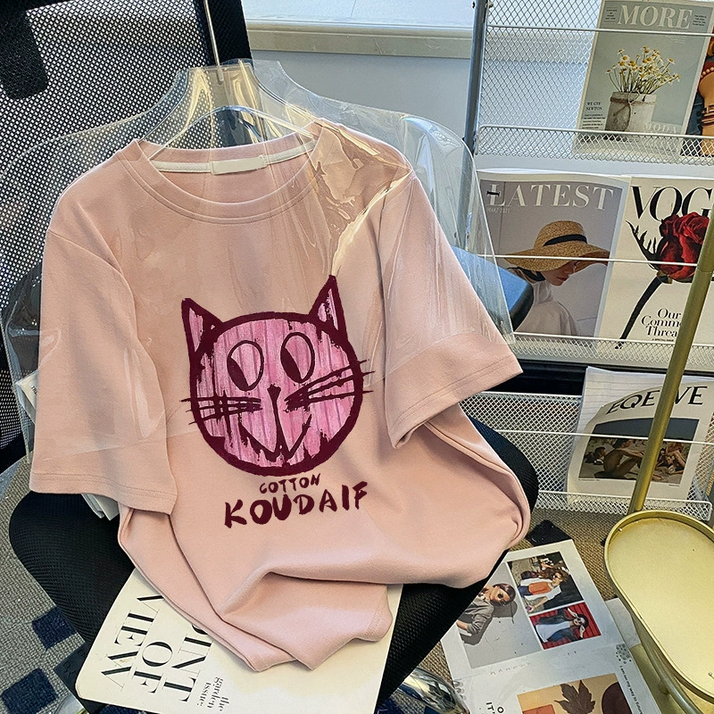 Летняя одежда, летняя футболка с коротким рукавом для отдыха, корейский стиль, для подростков